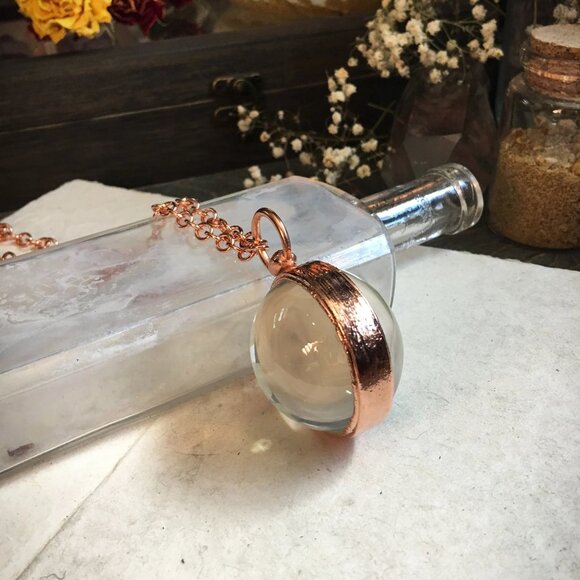 Real Daisy Necklace/Pressed Flower Pendant/Botanical Globe Amulet by Query Eve - Picture 2 of 11